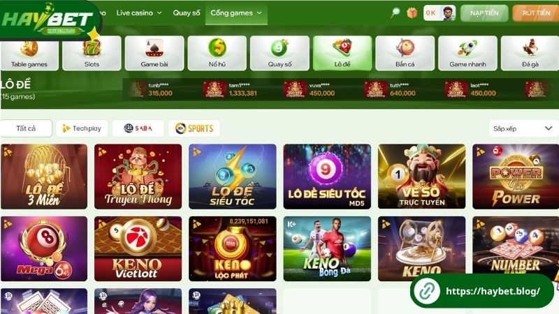 Sảnh cược xổ số lô đề 1 ăn 99 tại Haybet Sảnh cược xổ số lô đề 1 ăn 99 tại Haybet